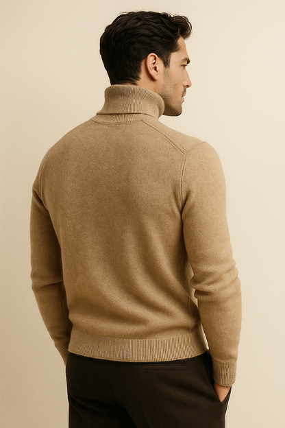 Avenzo Cashmere Turtleneck Dark Beige