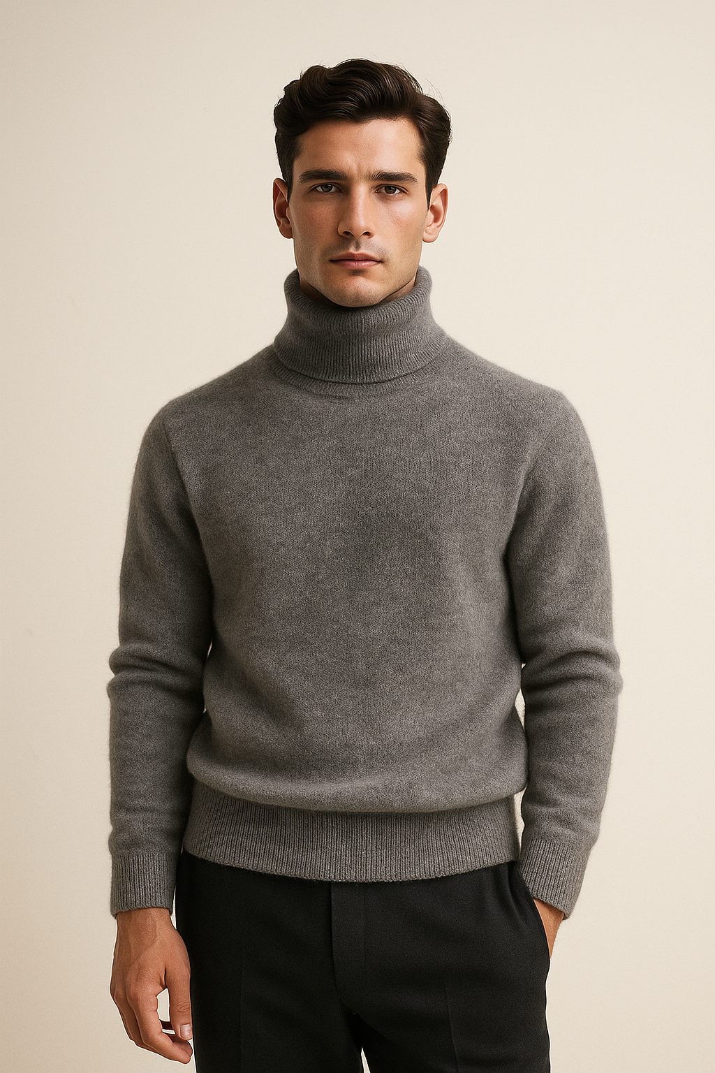 Avenzo Cashmere Turtleneck Grey