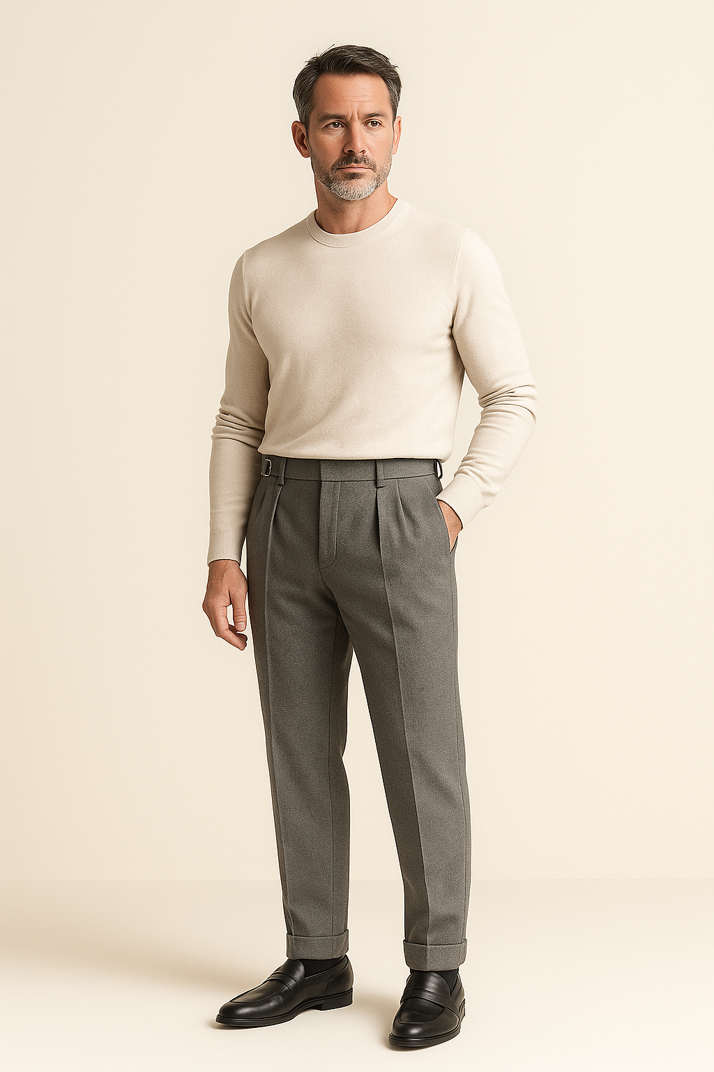 Lorano Merino Pantalon Grey