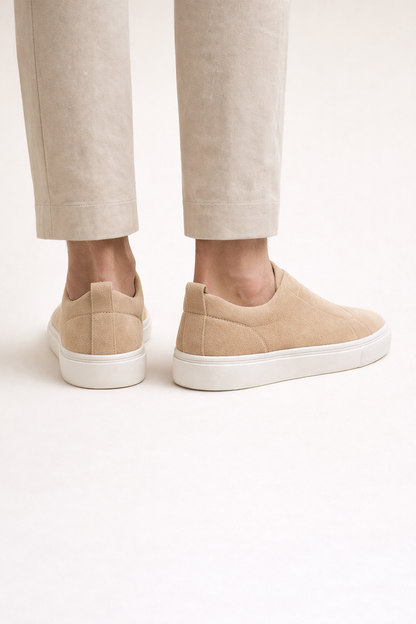 LeoMar V1 Suede Slip-On Beige