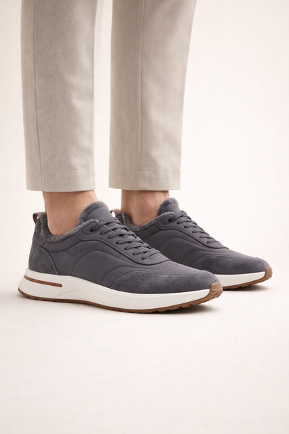 Rivaro Fur-Lined Sneaker Silver