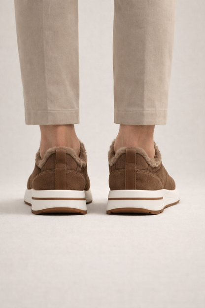 Rivaro Fur-Lined Sneaker Brown