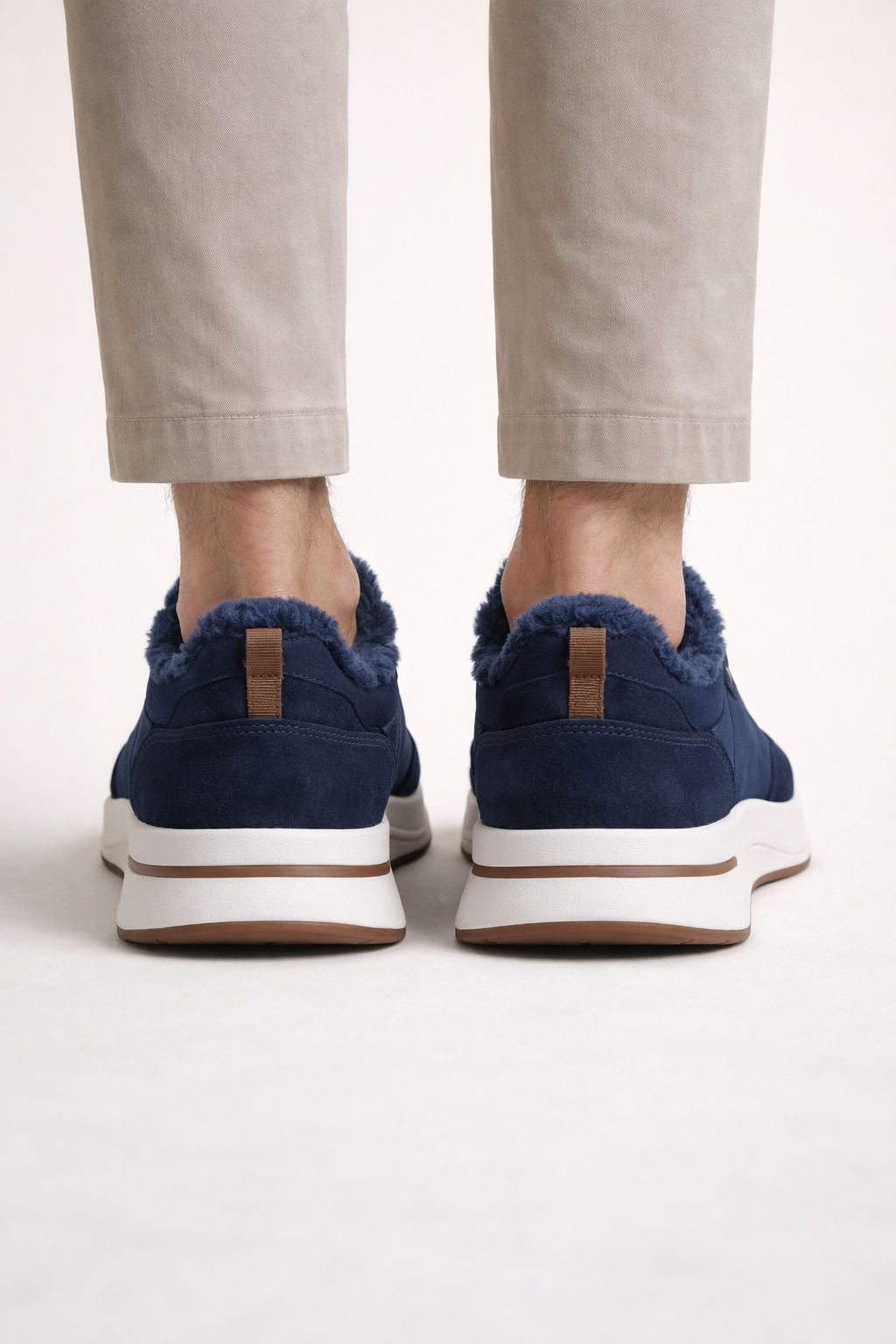 Rivaro Fur-Lined Sneaker Navy