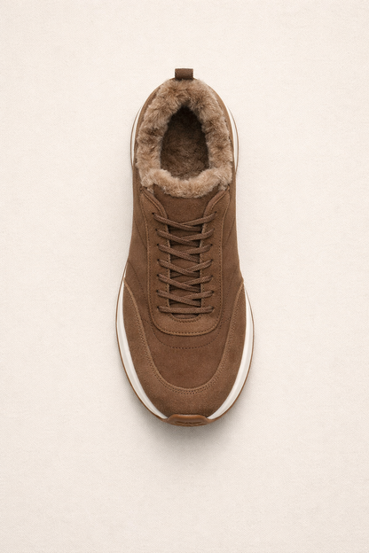 Rivaro Fur-Lined Sneaker Brown