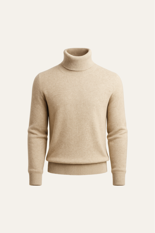 Avenzo Cashmere Turtleneck Beige