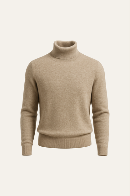 Avenzo Cashmere Turtleneck Dark Beige
