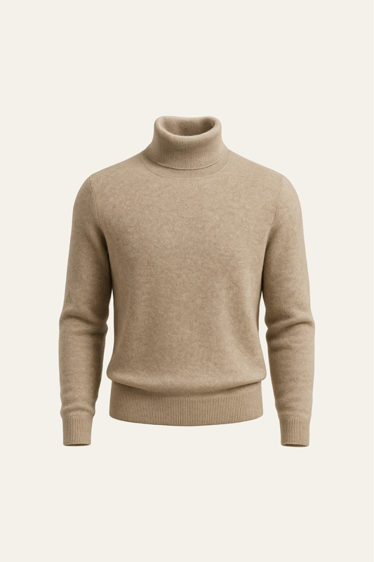Avenzo Cashmere Turtleneck Dark Beige