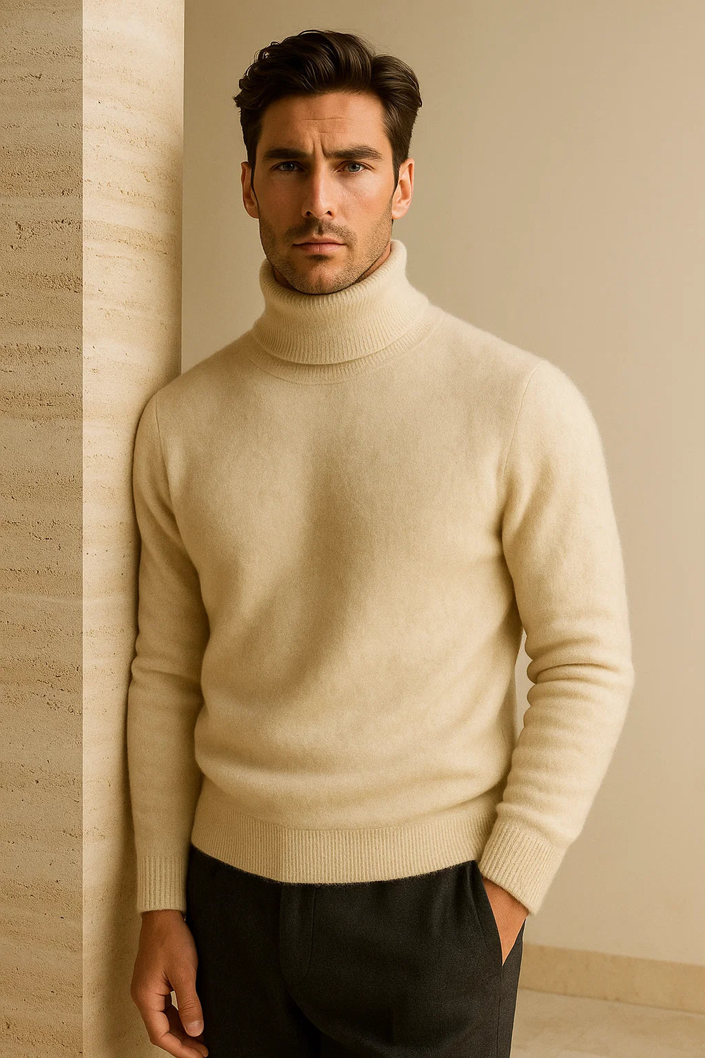 Avenzo Cashmere Turtleneck Ivory